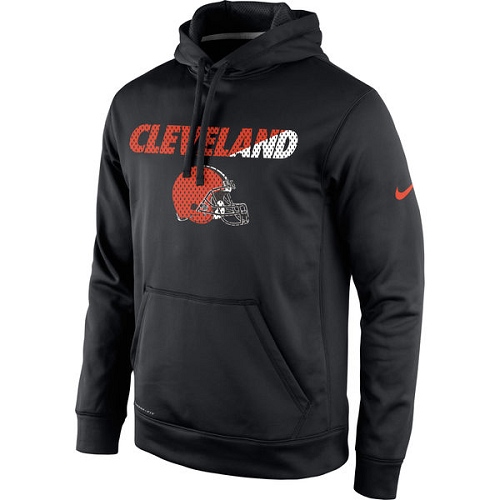 NFL Men's Cleveland Browns Nike Black Kick Off Staff Performance Pullover Hoodie